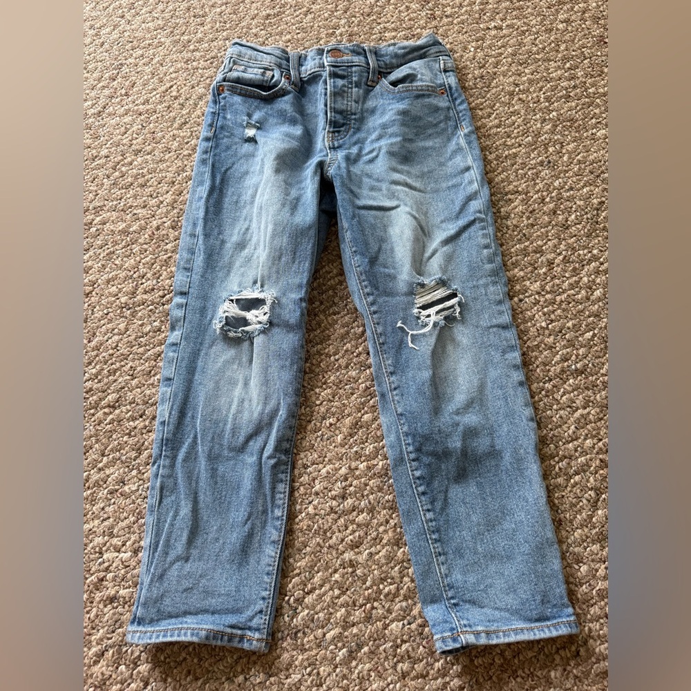 Old Navy Men's Ripped Light Blue Jeans